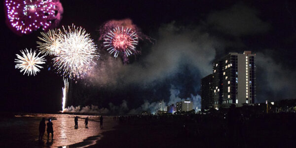 Fireworks at Second Avenue Pier on the Boardwalk